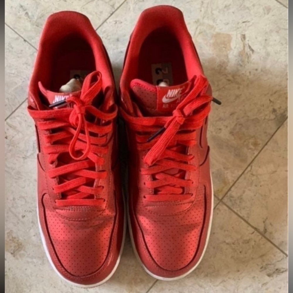 Nike Air Force 1 '07 LV8 Men Action Red-White 718152 607 Men's Size 12